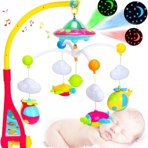 Móvil Bebe Giratorio Lampara Proyector Musical