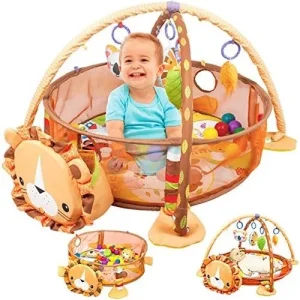 Gimnasio Con Piscina Y Pelotas Para Bebe Leon