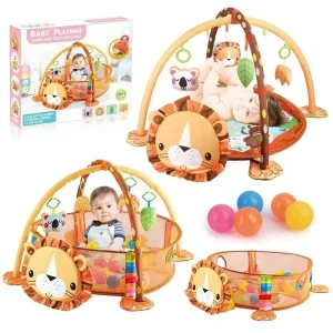 Gimnasio Con Piscina Y Pelotas Para Bebe Leon