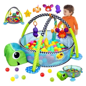 Gimnasio Con Piscina Y Pelotas Para Bebe Tortuga