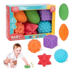 Set 6 Pelotas Sensoriales Para Bebes