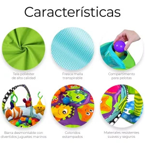 Gimnasio Con Piscina Y Pelotas Para Bebe Tortuga
