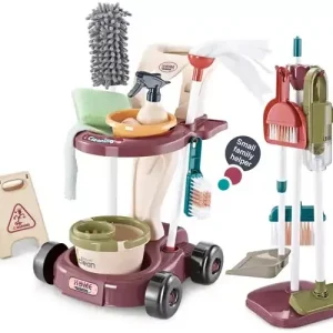 Set Carrito De Aseo Limpieza Didáctico Para Niños