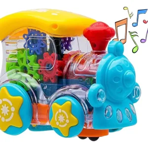 Autobús Musical Transparente Engranaje Luces Y Movimientos